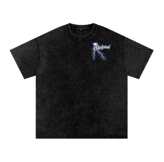 SKULPTED “Upstream Faith” Acid Wash Oversize T-Shirt